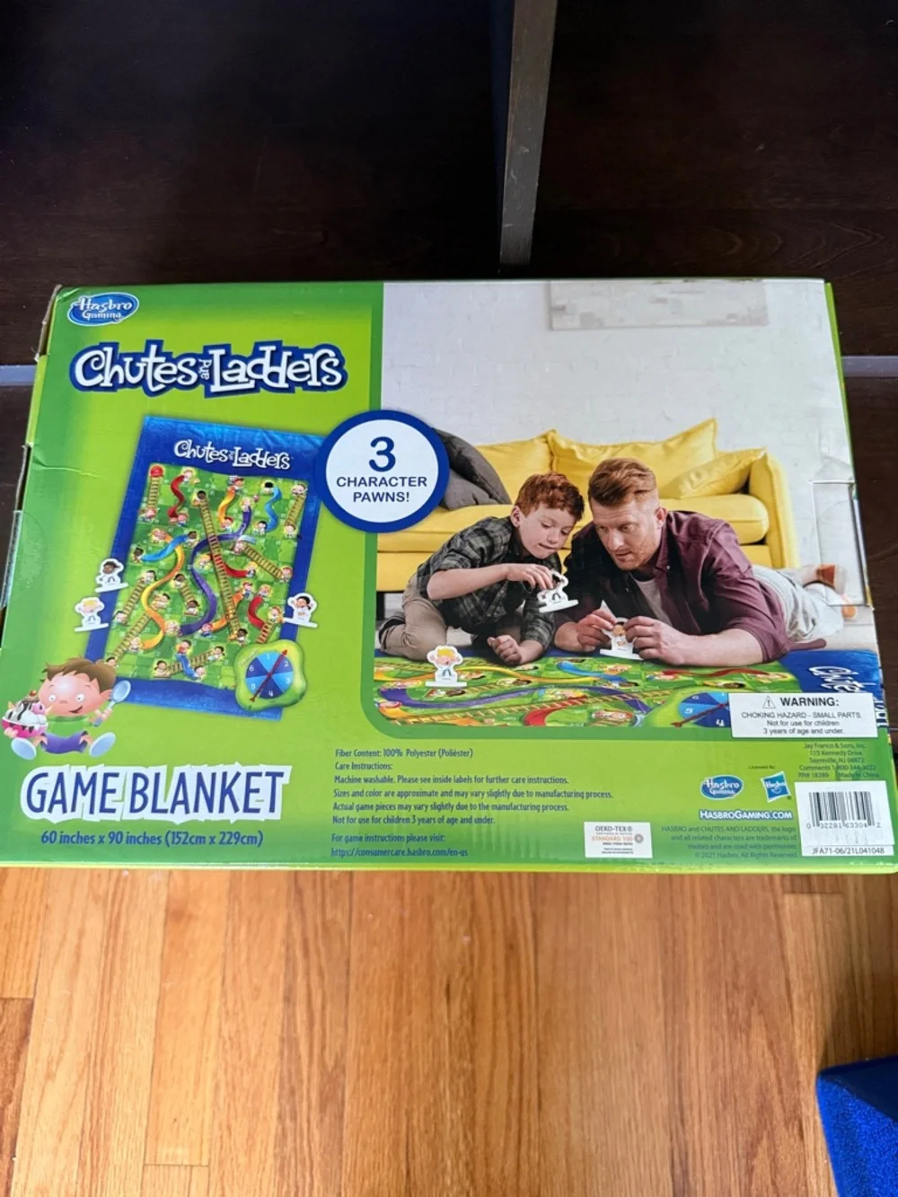 Hasbro Chutes & Ladders Game Blanket - Green, Red, Orange, Yellow